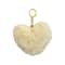 Blue Moon Studio™ Cream Fuzzy Heart Bag Charm